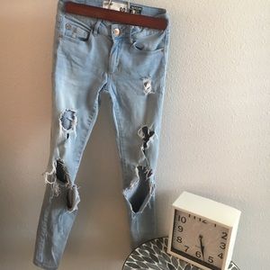 ripped/distressed jeans